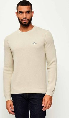 Aeronautica Militare - Sweter męski zimowy casual ze sklepu: Gomez Fashion Store w kategorii: Swetry męskie - zdjęcie 874714-BD9-10338_AM255M000075369