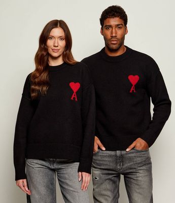 AMI Paris - Sweter damski na zimę ze sklepu: Gomez Fashion Store w kategorii: Swetry damskie - zdjęcie 874714-BD9-10338_AI255U000009027
