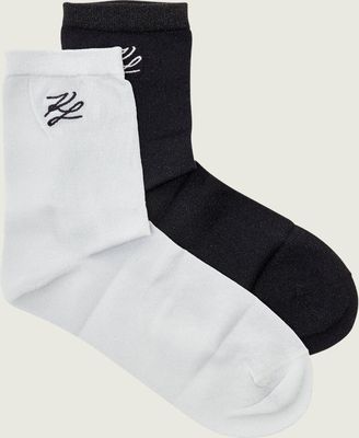 Karl Lagerfeld - Skarpetki damskie z haftem w sportowym stylu ze sklepu: Gomez Fashion Store w kategorii: Skarpetki damskie - zdjęcie 874714-BD9-10338_KL255W000068024