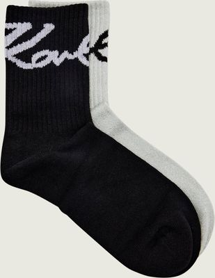 Karl Lagerfeld - Skarpetki damskie bez wzorów ze sklepu: Gomez Fashion Store w kategorii: Skarpetki damskie - zdjęcie 874714-BD9-10338_KL255W000069D61