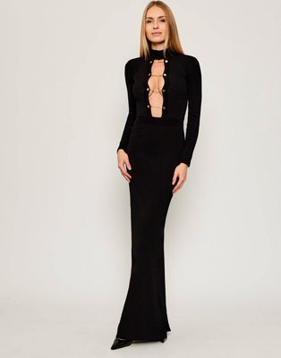 Sukienka dopasowana Elisabetta Franchi ze sklepu: Gomez Fashion Store w kategorii: Sukienki - zdjęcie 874714-BD9-10338_EF255W000011110