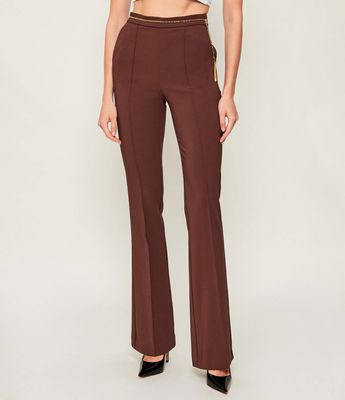 Spodnie damskie na wiosnę Elisabetta Franchi ze sklepu: Gomez Fashion Store w kategorii: Spodnie damskie - zdjęcie 874714-BD9-10338_EF255W000031A45