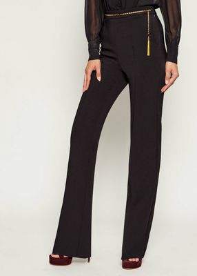 Spodnie damskie Elisabetta Franchi ze sklepu: Gomez Fashion Store w kategorii: Spodnie damskie - zdjęcie 874714-BD9-10338_EF255W000031110