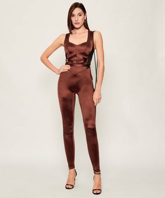 Kombinezon damski wiosenny Elisabetta Franchi ze sklepu: Gomez Fashion Store w kategorii: Kombinezony damskie - zdjęcie 874714-BD9-10338_EF255W000034A45
