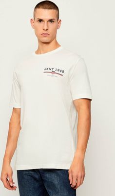 T-shirt męski młodzieżowy Gant ze sklepu: Gomez Fashion Store w kategorii: T-shirty męskie - zdjęcie 874714-BD9-10338_GA255M000038113