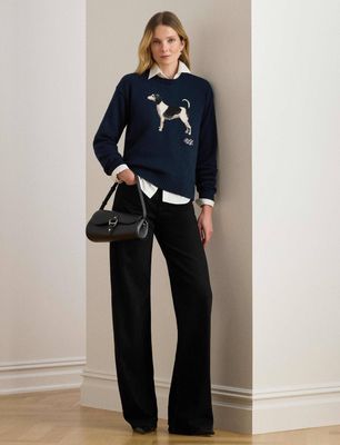 Sweter damski na zimę casual LAUREN RALPH LAUREN ze sklepu: Gomez Fashion Store w kategorii: Swetry damskie - zdjęcie 874714-BD9-10338_RL255W000039AM0