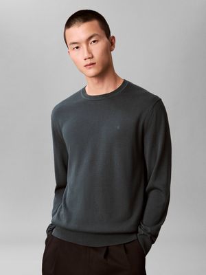 Sweter męski casual wiosenny Calvin Klein ze sklepu: Gomez Fashion Store w kategorii: Swetry męskie - zdjęcie 874714-BD9-10338_CK261M000029F21