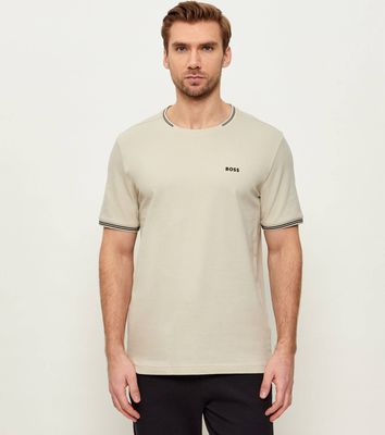 T-shirt męski casualowy wiosenny BOSS GREEN ze sklepu: Gomez Fashion Store w kategorii: T-shirty męskie - zdjęcie 874714-BD9-10338_BG261M000005275