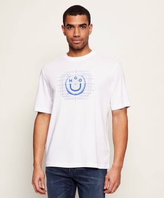 T-shirt męski w stylu młodzieżowym wiosenny Hugo Blue ze sklepu: Gomez Fashion Store w kategorii: T-shirty męskie - zdjęcie 874714-BD9-10338_BJ261M000029100