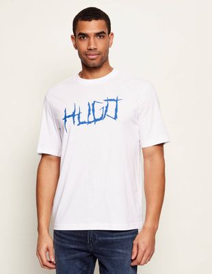 T-shirt męski Hugo Blue ze sklepu: Gomez Fashion Store w kategorii: T-shirty męskie - zdjęcie 874714-BD9-10338_BJ261M000029110