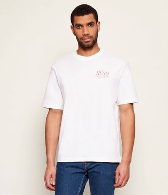 T-shirt męski wiosenny casual Hugo Blue ze sklepu: Gomez Fashion Store w kategorii: T-shirty męskie - zdjęcie 874714-BD9-10338_BJ261M000031100