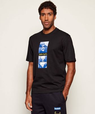 T-shirt męski Hugo Blue ze sklepu: Gomez Fashion Store w kategorii: T-shirty męskie - zdjęcie 874714-BD9-10338_BJ261M000040001