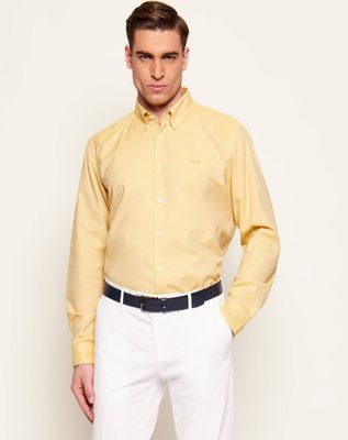 Koszula męska z kołnierzykiem button down BOSS ORANGE ze sklepu: Gomez Fashion Store w kategorii: Koszule męskie - zdjęcie 874714-BD9-10338_BO261M000015721