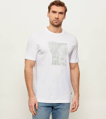 T-shirt męski w stylu młodzieżowym BOSS ORANGE ze sklepu: Gomez Fashion Store w kategorii: T-shirty męskie - zdjęcie 874714-BD9-10338_BO261M000061100