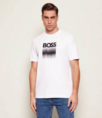 T-shirt męski wiosenny BOSS ORANGE ze sklepu: Gomez Fashion Store w kategorii: T-shirty męskie - zdjęcie 874714-BD9-10338_BO261M000062100