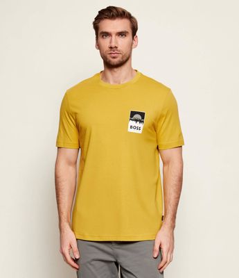 T-shirt męski BOSS ORANGE ze sklepu: Gomez Fashion Store w kategorii: T-shirty męskie - zdjęcie 874714-BD9-10338_BO261M000064721