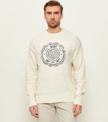 Sweter męski BOSS ORANGE ze sklepu: Gomez Fashion Store w kategorii: Swetry męskie - zdjęcie 874714-BD9-10338_BO261M000075106