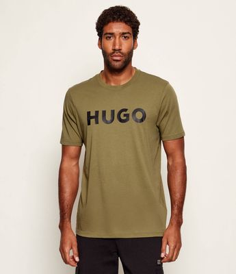T-shirt męski na wiosnę w stylu młodzieżowym HUGO ze sklepu: Gomez Fashion Store w kategorii: T-shirty męskie - zdjęcie 874714-BD9-10338_BU261M000006389