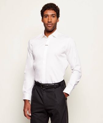 HUGO - Koszula męska elegancka ze sklepu: Gomez Fashion Store w kategorii: Koszule męskie - zdjęcie 874714-BD9-10338_BU261M000049199