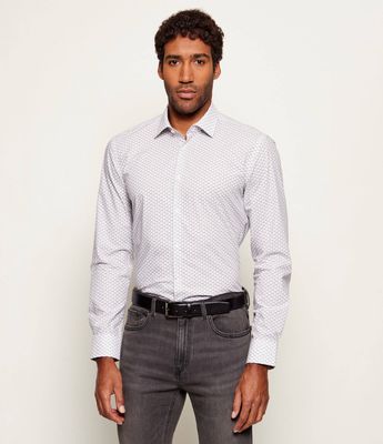 Koszula męska wiosenna elegancka HUGO ze sklepu: Gomez Fashion Store w kategorii: Koszule męskie - zdjęcie 874714-BD9-10338_BU261M000053199