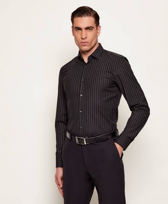 HUGO - Koszula męska z klasycznym kołnierzykiem ze sklepu: Gomez Fashion Store w kategorii: Koszule męskie - zdjęcie 874714-BD9-10338_BU261M000055001