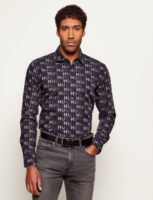 HUGO - Koszula męska młodzieżowa ze sklepu: Gomez Fashion Store w kategorii: Koszule męskie - zdjęcie 874714-BD9-10338_BU261M000063001