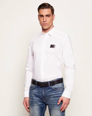 Koszula męska z klasycznym kołnierzykiem elegancka HUGO ze sklepu: Gomez Fashion Store w kategorii: Koszule męskie - zdjęcie 874714-BD9-10338_BU261M000064199