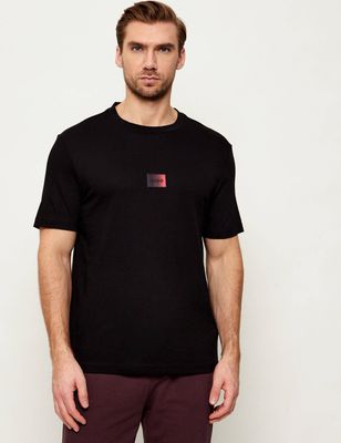 T-shirt męski casual HUGO ze sklepu: Gomez Fashion Store w kategorii: T-shirty męskie - zdjęcie 874714-BD9-10338_BU261M000010001