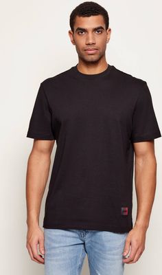 T-shirt męski casual HUGO ze sklepu: Gomez Fashion Store w kategorii: T-shirty męskie - zdjęcie 874714-BD9-10338_BU261M000110001