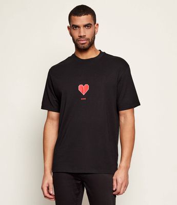 T-shirt męski wiosenny casual HUGO ze sklepu: Gomez Fashion Store w kategorii: T-shirty męskie - zdjęcie 874714-BD9-10338_BU261M000116001
