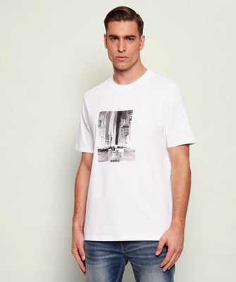 T-shirt męski młodzieżowy HUGO ze sklepu: Gomez Fashion Store w kategorii: T-shirty męskie - zdjęcie 874714-BD9-10338_BU261M000014100
