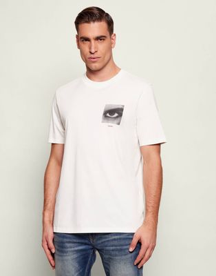 T-shirt męski casual HUGO ze sklepu: Gomez Fashion Store w kategorii: T-shirty męskie - zdjęcie 874714-BD9-10338_BU261M000014102
