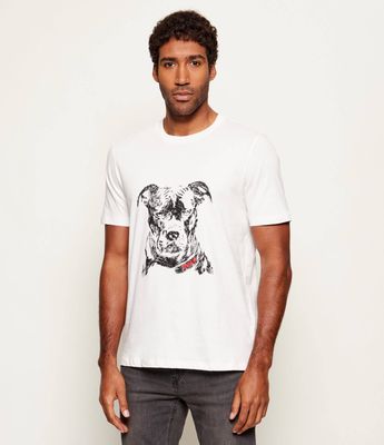 HUGO - T-shirt męski ze sklepu: Gomez Fashion Store w kategorii: T-shirty męskie - zdjęcie 874714-BD9-10338_BU261M000015102