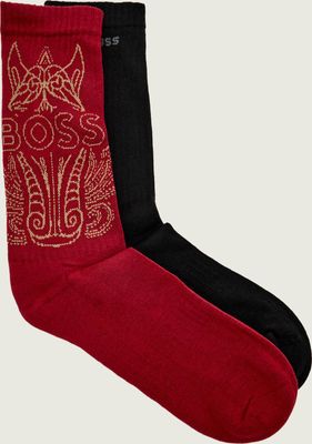 Skarpetki damskie z haftem BOSS BLACK ze sklepu: Gomez Fashion Store w kategorii: Skarpetki damskie - zdjęcie 874714-BD9-10338_BW261M000105960