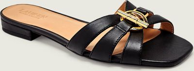 Klapki damskie na lato LAUREN RALPH LAUREN ze sklepu: Gomez Fashion Store w kategorii: Klapki damskie - zdjęcie 874714-BD9-10338_RL261W000008001