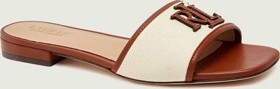 Klapki damskie na lato LAUREN RALPH LAUREN ze sklepu: Gomez Fashion Store w kategorii: Klapki damskie - zdjęcie 874714-BD9-10338_RL261W00001170S