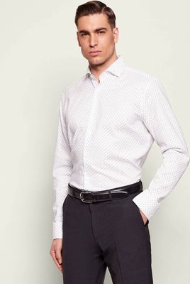 Koszula męska z klasycznym kołnierzykiem BOSS BLACK ze sklepu: Gomez Fashion Store w kategorii: Koszule męskie - zdjęcie 874714-BD9-10338_BB261M000020100