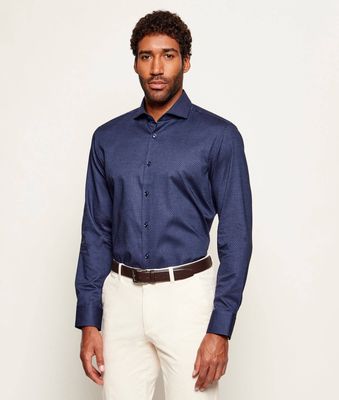 Koszula męska z klasycznym kołnierzykiem BOSS BLACK ze sklepu: Gomez Fashion Store w kategorii: Koszule męskie - zdjęcie 874714-BD9-10338_BB261M000021410