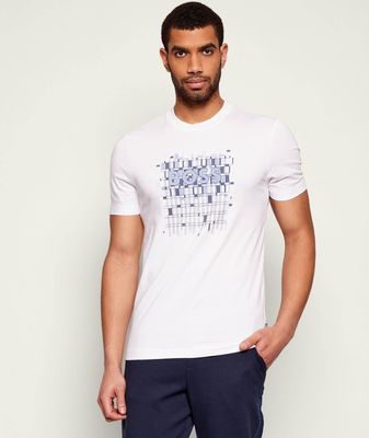 T-shirt męski młodzieżowy na wiosnę BOSS BLACK ze sklepu: Gomez Fashion Store w kategorii: T-shirty męskie - zdjęcie 874714-BD9-10338_BB261M000038100