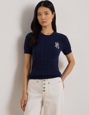 Sweter damski na wiosnę casual LAUREN RALPH LAUREN ze sklepu: Gomez Fashion Store w kategorii: Swetry damskie - zdjęcie 874714-BD9-10338_RL261W000053OH3