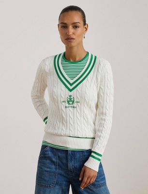 Sweter damski casualowy na wiosnę LAUREN RALPH LAUREN ze sklepu: Gomez Fashion Store w kategorii: Swetry damskie - zdjęcie 874714-BD9-10338_RL261W00005484S