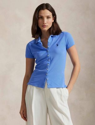 Bluzka damska casual Polo Ralph Lauren ze sklepu: Gomez Fashion Store w kategorii: Bluzki damskie - zdjęcie 874714-BD9-10338_PR261W000043ZP3