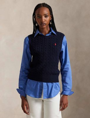 Kamizelka damska na wiosnę Polo Ralph Lauren ze sklepu: Gomez Fashion Store w kategorii: Kamizelki damskie - zdjęcie 874714-BD9-10338_PR261W00007414O