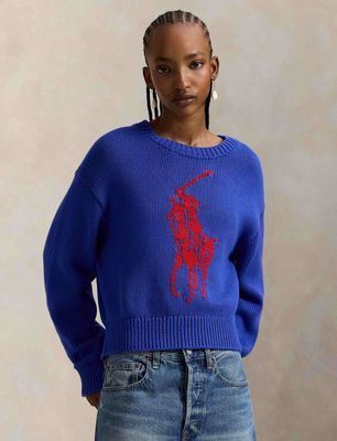 Sweter damski casualowy Polo Ralph Lauren ze sklepu: Gomez Fashion Store w kategorii: Swetry damskie - zdjęcie 874714-BD9-10338_PR261W000083RD7