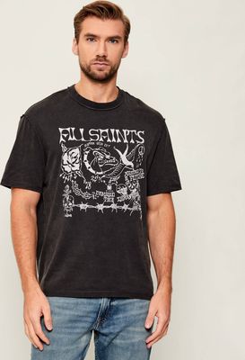 AllSaints - T-shirt męski klasyczny ze sklepu: Gomez Fashion Store w kategorii: T-shirty męskie - zdjęcie 874714-BD9-10338_AA255M000007000