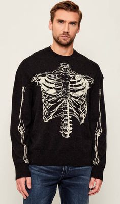 Sweter męski młodzieżowy AllSaints ze sklepu: Gomez Fashion Store w kategorii: Swetry męskie - zdjęcie 874714-BD9-10338_AA255M000049001