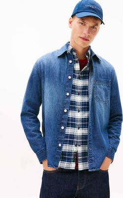 Tommy Jeans - Koszula męska casual ze sklepu: Gomez Fashion Store w kategorii: Koszule męskie - zdjęcie 874714-BD9-10338_TM261M000030D75
