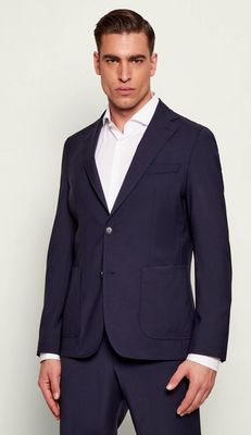 Marynarka męska na wiosnę BOSS BLACK ze sklepu: Gomez Fashion Store w kategorii: Marynarki męskie - zdjęcie 874714-BD9-10338_BB261M000013404