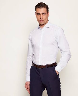 Koszula męska na wiosnę z klasycznym kołnierzykiem BOSS BLACK ze sklepu: Gomez Fashion Store w kategorii: Koszule męskie - zdjęcie 874714-BD9-10338_BB261M000138450