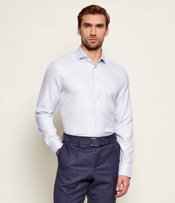 Koszula męska z klasycznym kołnierzykiem elegancka BOSS BLACK ze sklepu: Gomez Fashion Store w kategorii: Koszule męskie - zdjęcie 874714-BD9-10338_BB261M000142450